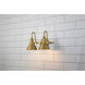 Provence 2 Light 14 inch AGB Bath Light Wall Light in Antique Brass